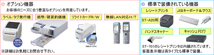 �I�v�V�����@��E���q���܂̃j�[�Y�ɍ����L�x�ȋ@�����葵���Ă��܂��B�i�ڍׂ͂��⍇���������B�j�@���x��/�^�O�i�D�@�A����/�d�ݒޑK�@�A�i�h�r�L�[�{�[�h���}�E�X�A�����C�g�E�J�[�h���[�_�[���C�^�[�A�����k�`�m�Ή��n���f�B�[�^�[�~�i���A�q�ʕ\����i���u�^�j